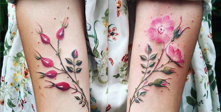 Tatuaggi Tattoo minimal geometrici botanici Pis Saro